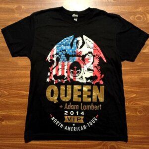 QUEEN + ADAM LAMBERT VIP CONCERT TEE // Rock Band Music Shirt Graphic T-shirt
